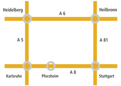 Anfahrt Autobahn